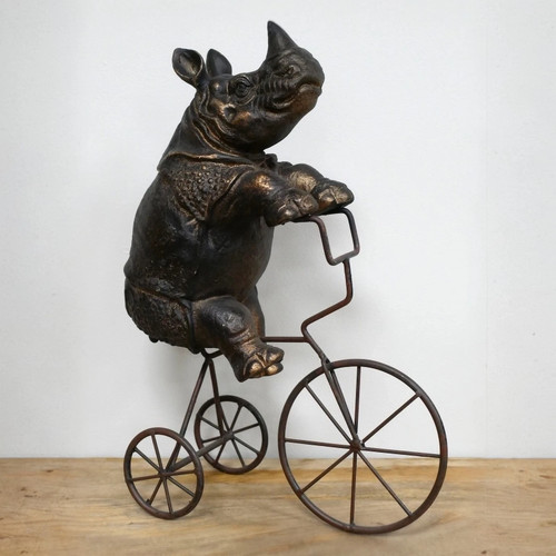 Rhino tricycle ornament - on,